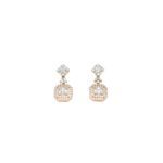 18KT Rose Gold Baguette Diamond Earring