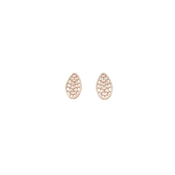 18KT Rose Gold Diamond Stud Earrings