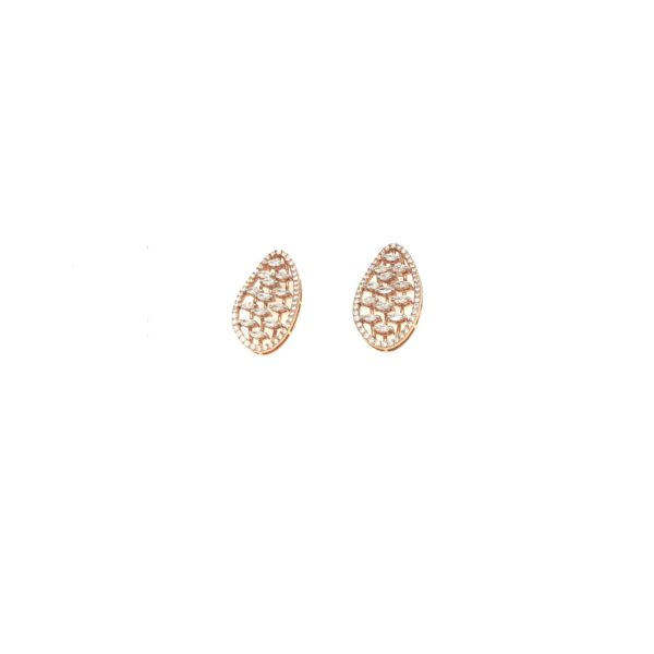 18KT Rose Gold Diamond Stud Earrings