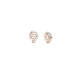 18KT Diamond Earrings with Half Bali and Tops Concept