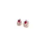 18KT Party Wear Diamond Earrings | Fancy Leaf Pattern