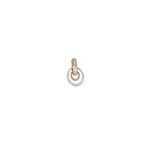 18KT Rose Gold Real Diamond Round Pendant