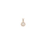 18KT Rose Gold Real Diamond Wheel Pendant