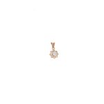 18KT Rose Gold Real Diamond Wheel Pendant