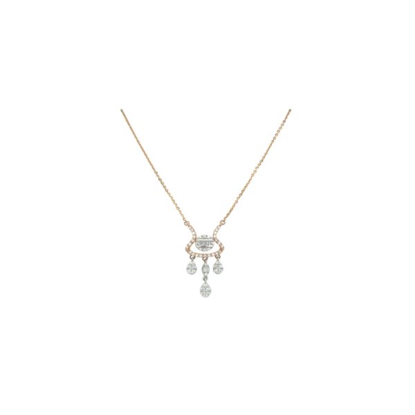 18K Diamond Pendant Set with Elegant Design