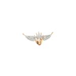 18KT Diamond Tanmaniya | Crown Wings Heart Design