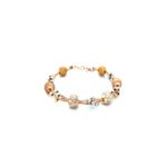 18KT Rose Gold Indo-Italian Bracelet with Hollow Design