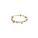 18KT Rose Gold Indo-Italian Bracelet with Hollow Design