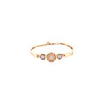 18KT Flower Design Rose Gold Indo-Italian Bracelet