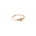 18KT Flower Design Rose Gold Indo-Italian Bracelet