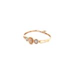 18KT Flower Design Rose Gold Indo-Italian Bracelet