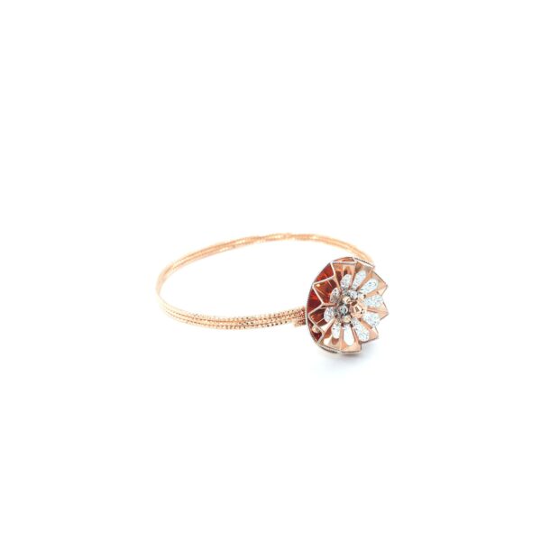18KT Indo Italian Rose Gold Flower Design Ladies Bracelet| Pachchigar Jewellers