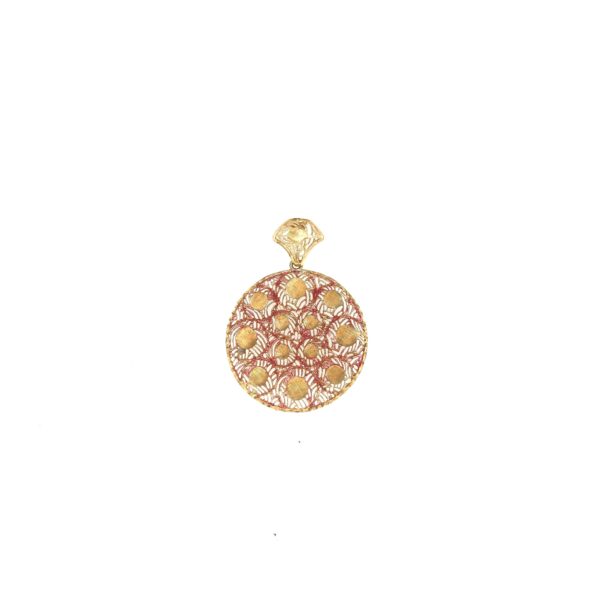 18K Indo-Italian rose gold pendant set
