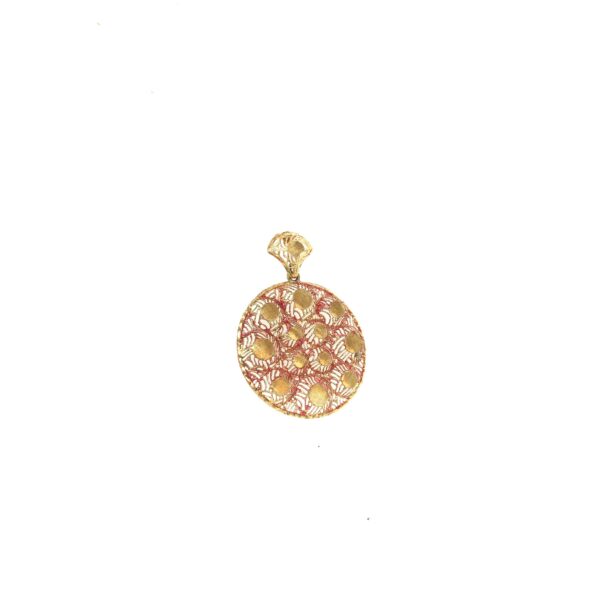 18K Indo-Italian rose gold pendant set