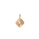 18K Indo-Italian rose gold pendant set