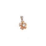 18KT Rose Gold Indo-Italian Flower Design Pendant Set| Pachchigar Jewellers