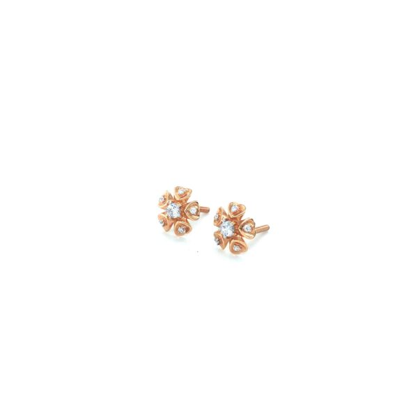 18KT Rose Gold Indo-Italian Flower Design Pendant Set| Pachchigar Jewellers