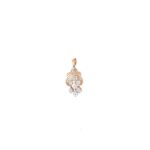 18KT Rose Gold Indo-Italian Hanging Pendant Set| Pachchigar Jewellers