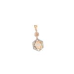 18KT Rose Gold Indo-Italian Hexagon Design Pendant Set| Pachchigar Jewellers