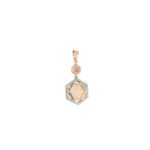 18KT Rose Gold Indo-Italian Hexagon Design Pendant Set| Pachchigar Jewellers