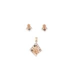 18KTDesigner  Rose Gold Indo-Italian Filigree Pendant Set