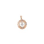 18K Indo-Italian rose gold pendant set