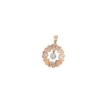 18K Indo-Italian rose gold pendant set