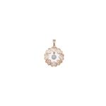 18K Indo-Italian rose gold pendant set