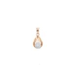 18KT Rose Gold Indo-Italian Drop Shape Pendant Set