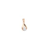 18KT Rose Gold Indo-Italian Drop Shape Pendant Set