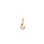 18KT Rose Gold Indo-Italian Drop Shape Pendant Set