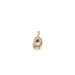 18KT Rose Gold Indo-Italian Oval Shape Pendant Set