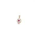 Designer Drop Shape Pendant Set with Ruby Centerpiece| Pachchigar Jewellers