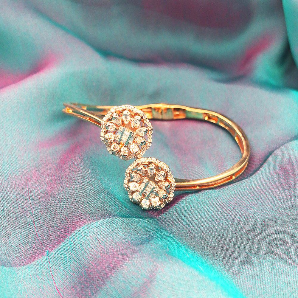 18KT Rose Gold Twisted Diamond Bracelet | Pachchigar Jewellers (Ashokbhai)
