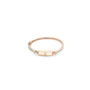 18KT Rose Gold Indo-Italian Bracelet with Hollow Design