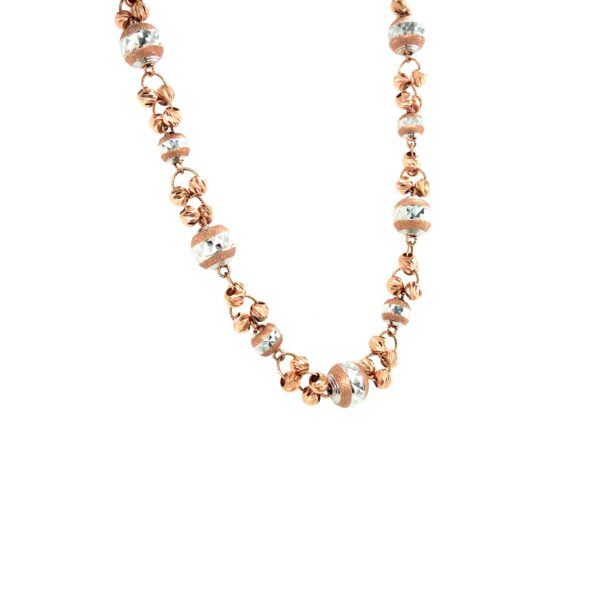 18K Indo-Italian Fusion rose gold Chain with Dynamic Design