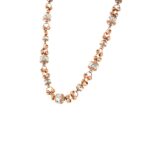 18K Indo-Italian Fusion rose gold Chain with Dynamic Design