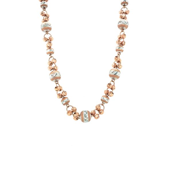 18K Indo-Italian Fusion rose gold Chain with Dynamic Design