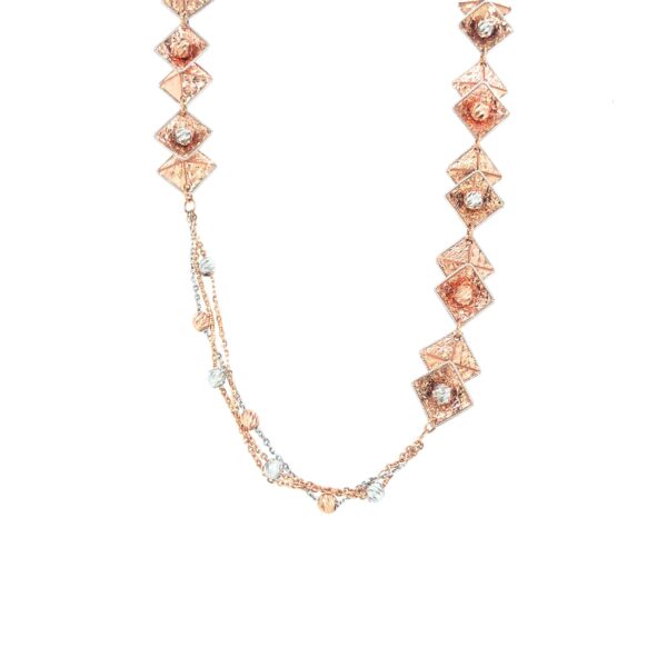 18KT Rose Gold Multi Ball Chain in Semi Square Design| Pachchigar Jewellers