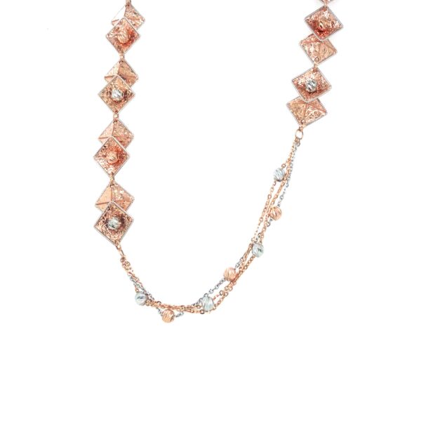 18KT Rose Gold Multi Ball Chain in Semi Square Design| Pachchigar Jewellers