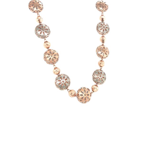 18KT Gold Italian Fancy Filigree Chain: Lightweight Elegance