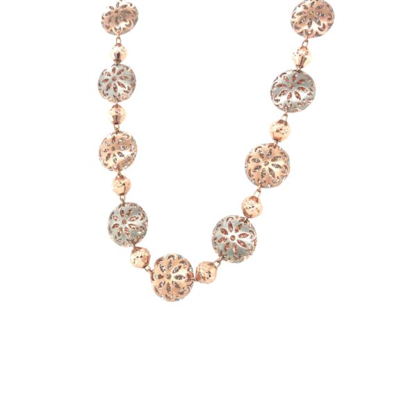 18KT Gold Italian Fancy Filigree Chain: Lightweight Elegance