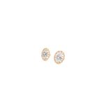 18KT Indo-Italian Rose Gold Oval Shape Earrings