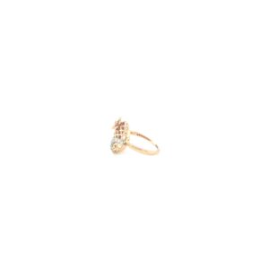 18KT Indo-Italian Rose Gold Ring with Elegant Net Design
