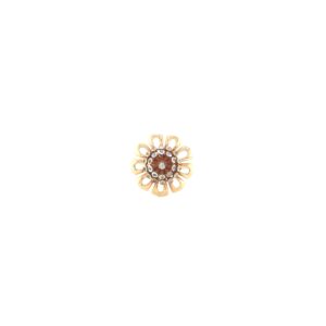 18KT Indo-Italian Rose Gold Ring with Flower Design