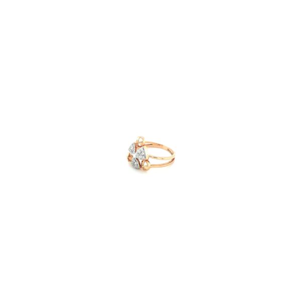 18KT Indo-Italian Rose Gold Triangle Shape Ring| Pachchigar Jewellers