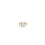 18K Indo-Italian Rose gold Baguette Stretch Cocktail Ring| Pachchigar Jewellers