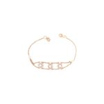 18k  Pressure-Set Flexible Rose Gold Diamond Loose Bracelet