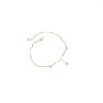 18KT Rose Gold Real Diamond Delicate Charms Bracelet