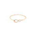 18KT Rose Gold Real Diamond Infinity Design Bracelet